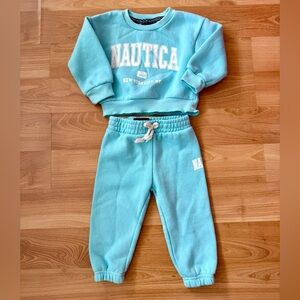 Nautica Baby Kids Light Blue Sweatpants and Sweatshirt Set